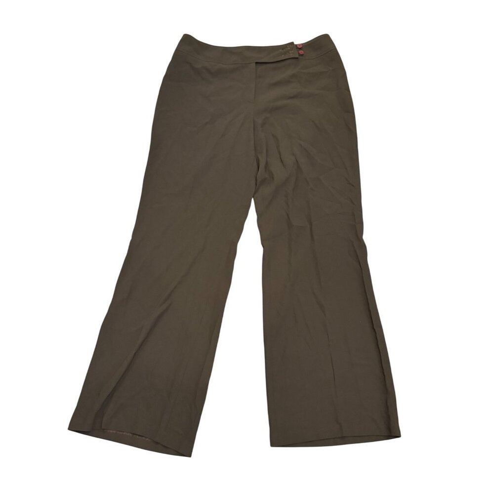 Tribal Womens Dress Pants Size 14 Brown Polyester